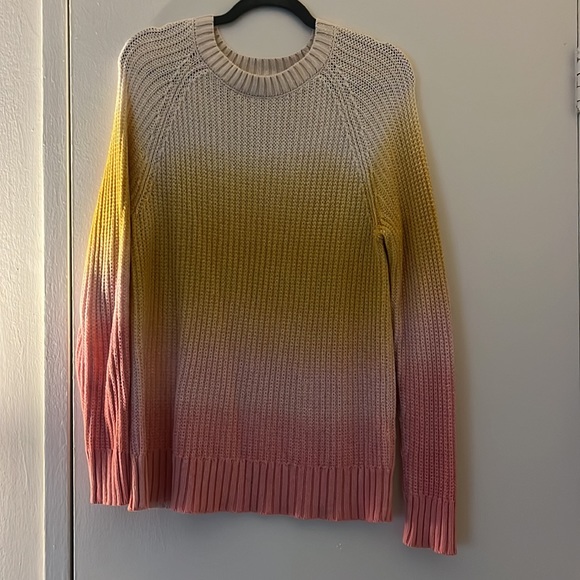 aerie Sunset Ombré Chunky Knit Sweater sz M - Picture 2 of 3